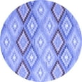 thumbnail image 1 of Ahgly Company Indoor Round Southwestern Blue Country Area Rugs, 5' Round, 1 of 4