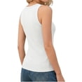 thumbnail image 3 of Sleeveless Crew Neck Women Slim Fit Ribbed Tank Tops Camisole, 3 of 6