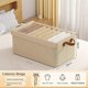 thumbnail image 2 of Foldable Steel Frame Cationic Cloth Clothes Storage Box with Lid Closet Wardrobe Dustproof Organizer, 2 of 5