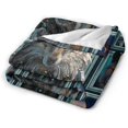 thumbnail image 3 of Wolf Throw Blanket Wolf Dream Catcher Blanket Ultra Plush Boho Wolves Fleece Blanket Gifts for Kids Adults Animal Super Soft Queen Size Fleece Blanket for Couch Bed Sofa 80"X60", 3 of 6