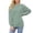 Green, variant on Breezora Comfortable Long Sleeve Crew Neck Top for Women Fall Fashion Loose Fit Soft Touch Loungewear Everyday Casual Wear L Size Green