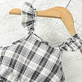 thumbnail image 3 of JUoaLXG Toddler Girls Casual Dresses Summer Plaid Patchwork Ruffled Sleeveless Dress Daily-Wear,Gray,2-3 Years, 3 of 8