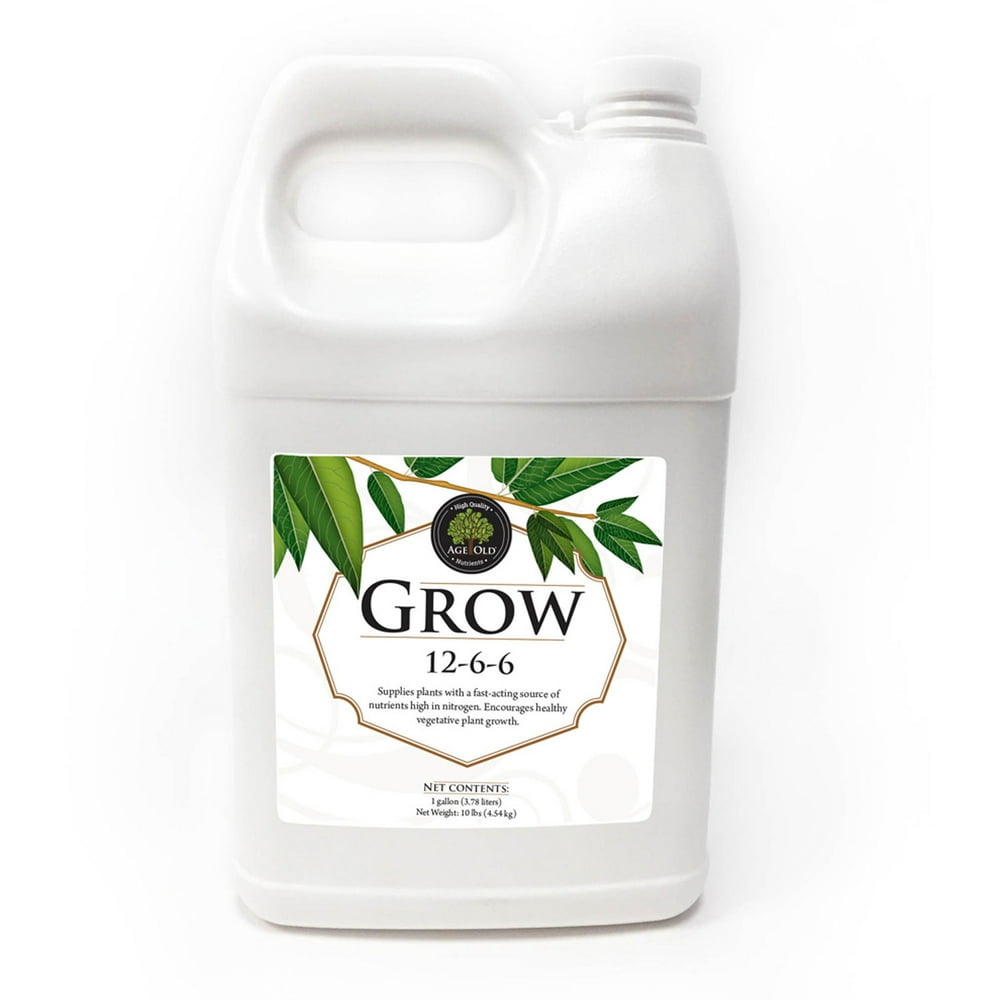 Age Old Nutrients AO10100 Grow 12-6-6 NPK Liquid Plant Fertilizer, 1
