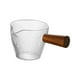 thumbnail image 2 of Caños individuales Vaso medidor de café expreso con mango de madera Taza de vidrio de leche para té Leche Familia Espresso Estilo A Macarena ollas de leche, 2 of 8