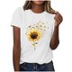 thumbnail image 1 of Tops de Ajuste Suelto para las Mujeres Sudadera Casual Impresa Manga Corta Cuello Redondo Superior, Poliéster, 1 of 4