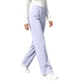 thumbnail image 3 of Womens Quick Dry Casual Pants, Straight Leg Elastic Waist Stretch Breathable Athletic Trousers, Walking Hiking Jogging Fitness Sports Wear | VerBelle,Light Blue M, 3 of 7