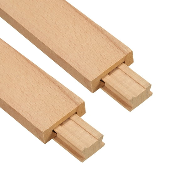 Uxcell 2 Sets Wooden Drawer Slides, Wood Center Guide Track, Center Mount Drawer Slides Replacement 13-3/4" (35 CM)