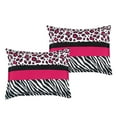 HIG 7 Pieces Leopard Print Comforter Set Color Block Patchwork Bed in A