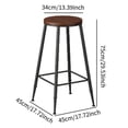 thumbnail image 3 of Taburete De Bar Moderno, Antideslizante, Redondo, Con Estructura De Metal, Sin Brazos, Altura De Mostrador, 75 Cm, Sin Acolchado 75 centímetros, 3 of 9