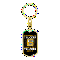 thumbnail image 4 of Everybody Is A Trucker Swivel Keychain Dog Tag Stainless Steel or 18k Gold, 4 of 10