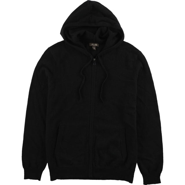 Tasso Elba - Sudadera con capucha de cachemir para hombre, color negro, pequeño