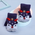 thumbnail image 4 of Guantes navideños de otoño e invierno para niños, de medio dedo, con ambiente festivo, de terciopelo grueso y cálido, para niños y niñas, juego de cinco dedos, 4 of 6