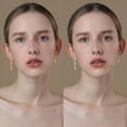 thumbnail image 2 of APSVO Gold and Silver Drop Earrings Set for Women,Melting Statement Unique Chunky Dangle Earring Irregular Waterdrop Teardrop Earrings Trendy Jewelry Anniversary Valentine's Day Christmas Gift, 2 of 6