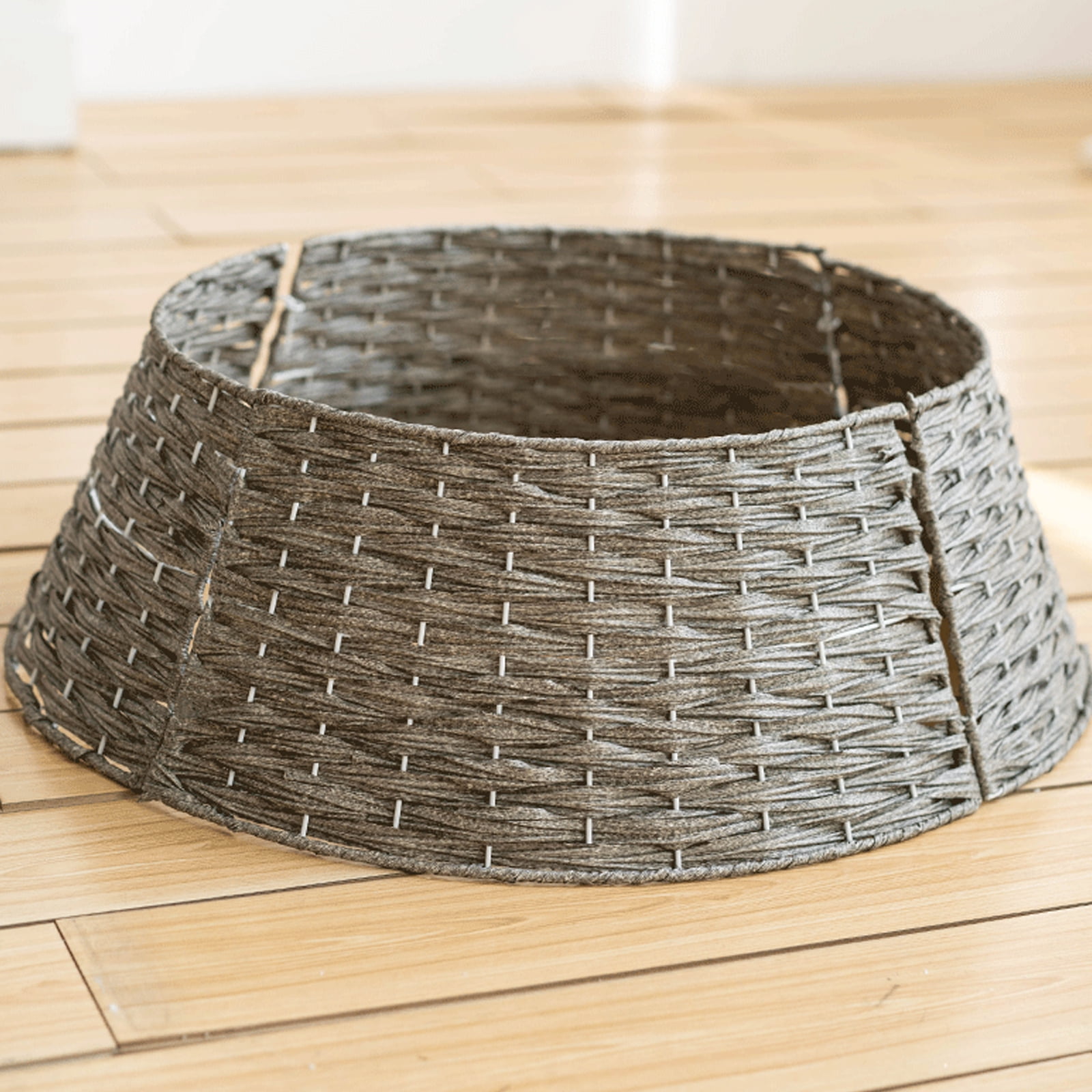 Grey wicker tree skirt cheap 70cm