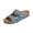 Blue, variant on HTHLVMD Womens Sandals Comfortable, Flat Sandals for Women 2026 Cork Footbed Womens Sandals With Memory Foam and Arch Support Vacation Essentials Slides for Women Footwear, Blue 5.5