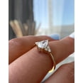 thumbnail image 3 of ESTE ORIGIN 2.8Ct Pear Cut Moissanite Solitaire Engagement Ring with Accent Stones, 18K Rose Gold Wedding Ring for Women US 8, 3 of 11
