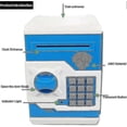 thumbnail image 2 of 26-27 One Piece Electronic Cash Box Mini Atm Cash Box With Password Children Birthday Gift Christmas Toys(blue)-18.5*12.5*12cm, 2 of 4