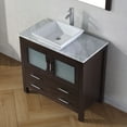thumbnail image 4 of Dior 36" Single Bath Vanity in Zebra Gray with White Engineered Stone Top and Square Sink with Matching Mirror, 4 of 8