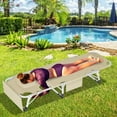 Docred Outdoor Chaise Lounge Chair,5Fold Heavy Duty Tanning Chair with