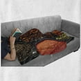 thumbnail image 6 of Spice Soft Flannel Fleece Blanket, Cooking Additives and Kitchen Needs Bowls of Traditional Seasoning Elements Top View, Cozy Plush for Indoor and Outdoor Use, 50" x 70", Multicolor, by Ambesonne, 6 of 6