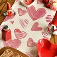 thumbnail image 5 of HongHeng Pink Buffalo Plaid Love Hearts Valentine's Day Table Runner, Anniversary Kitchen Dining Table Decoration for Home Party Decor, 5 of 6