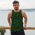 thumbnail image 6 of KLL Green Bright Web with Spiders Print Men's Muscle Gym Workout Stringer Tank Tops Bodybuilding Fitness T-Shirts Tank Tops Men-XX-Large, 6 of 7