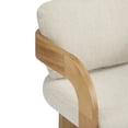 thumbnail image 5 of Christopher Knight Home Upholstered Dining Chairs with Curved Backrest, Natural + Beige, Set of 2, 5 of 11