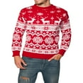 thumbnail image 2 of Matching Family Christmas Sweaters Long Sleeve Crew Neck Snowflake Pullovers Holiday Knitwear, 2 of 7