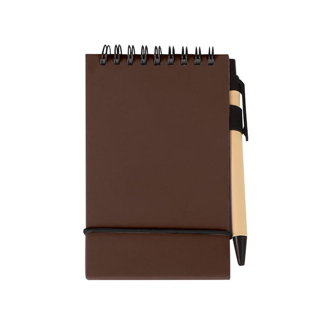 Mini Blank Pocket Notebook Small Spiral Notepad Portable Plain Writing Journal Thick Blank Paper Top Spiral Memo Pad With Pen Lightweight Home Office Daily Note Taking 3.62x5.83 inch 100 Pages,Coffee