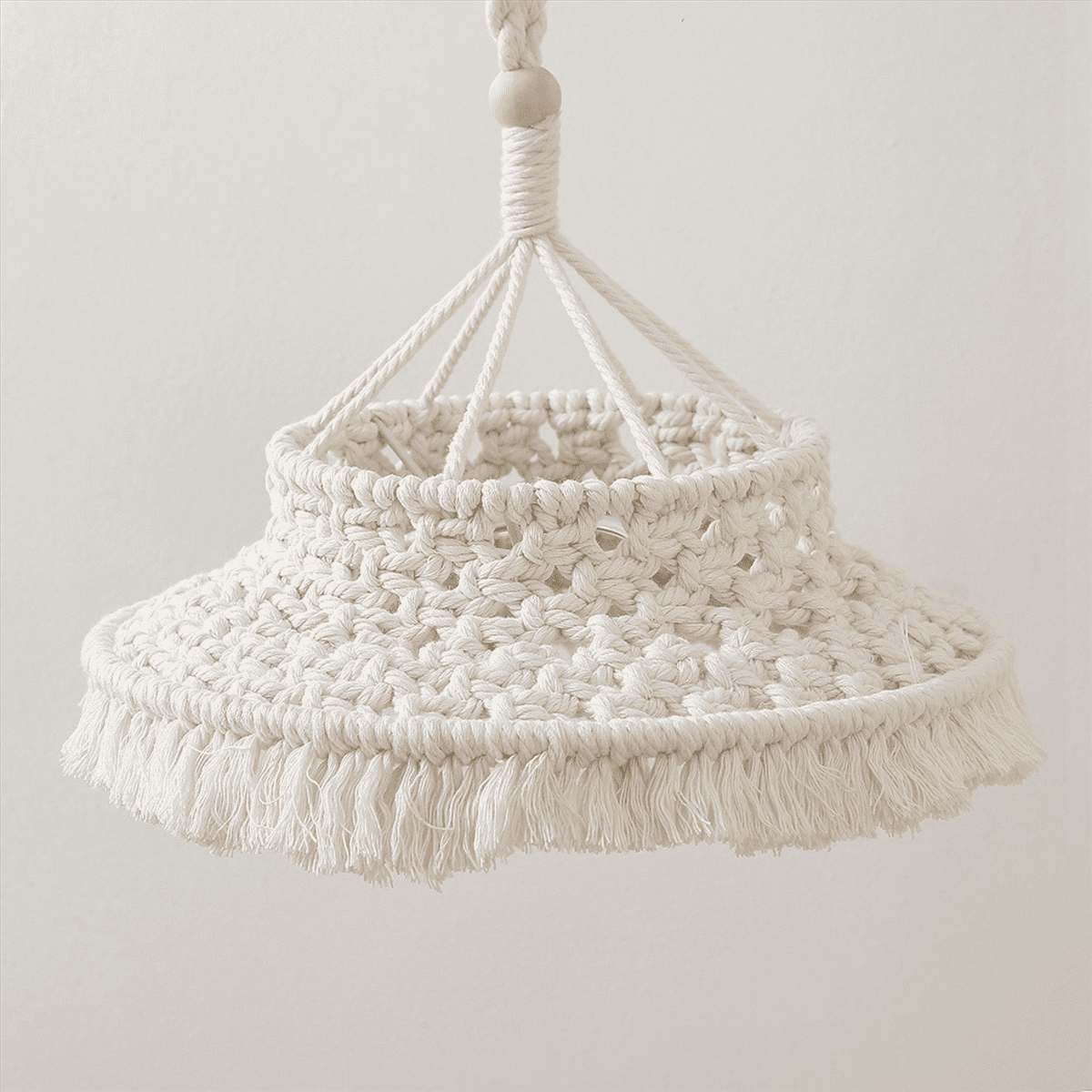 2X Macrame Lamp Shade Boho Hanging Pendant Light Cover Modern Office Bedroom Living Room Nursery Bohemian Home Decor