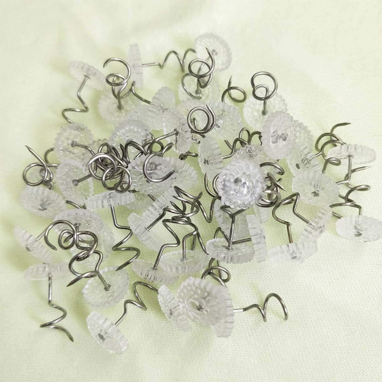 100 Pcs Bedskirt Pins, Twist Pins with Clear Heads, Bed Skirt Pin