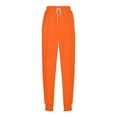 thumbnail image 5 of jjayotai Womens Cinch Bottom, Baggy Workout Sweatpants High Waisted Gym Athletic Joggers for Teen Girls Lounge Pants with Pockets Orange S, 5 of 6