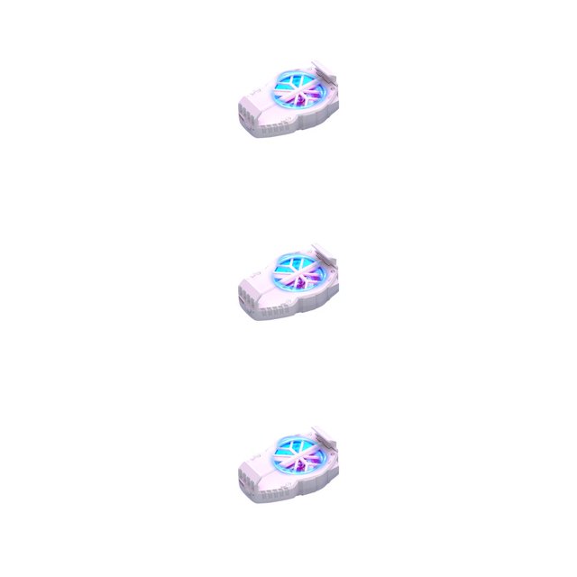 Tholdsy Radiador para smartphone, iluminación RGB portátil, 3 accesorios para ventilador de refrigeración de engranajes 3piezas Blanco