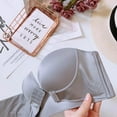thumbnail image 5 of Saient Women Sexy Strapless Front Buckle Bra Push Up Lingerie Backless Brassiere Seamless Bralette Underwear for Wedding Dress,Grey,36B, 5 of 8