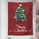thumbnail image 1 of Adorno de pared con forma de árbol de Navidad | Decoraciones navideñas para el hogar | Fondo festivo para fiestas | Cenefa decorativa para sala de estar, comedor o estudio, 1 of 2