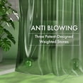 thumbnail image 5 of AmazerBath No Hook Shower Curtain and Liner 3-in-1, Luxury Heavy Duty Clear Green No Hook Shower Curtain Liner, 72x75 Cute 100% EVA Bathroom Weighted Plastic Shower Curtain with 3 Heavyweight Stones, 5 of 9