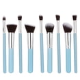 thumbnail image 4 of Wood 9Pcs Makeup Brush Kit Professional Cosmetic Set Blue, 4 of 5