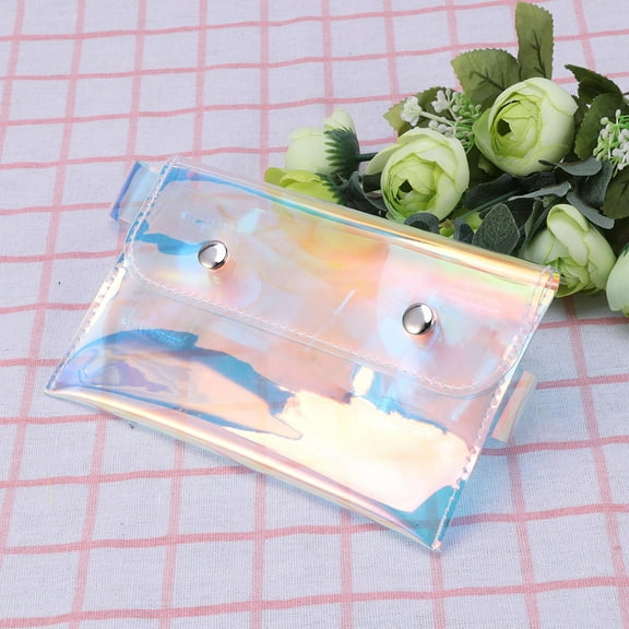 EXHUMKY 1Pcs Small Clear Plastic Belt Waist Pocket for Women Sports Dating