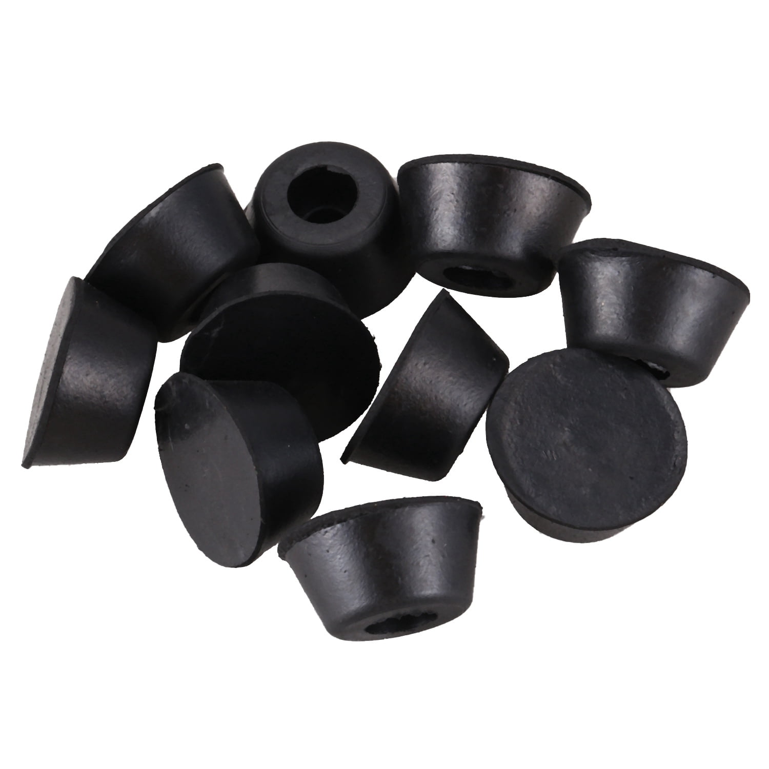 10Pcs 21mm x 12mm Black Conical Recessed Rubber Feet Bumpers Pads N3 