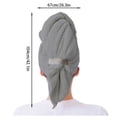 thumbnail image 3 of Large Microfiber Hair Towel Wrap for Women, Anti Frizz Hair Drying Towel with Elastic Strap, Fast Dry | Super Absorbent | Quick Dry Hair Turban for Wet, Curly, Long & Thick Hair, 3 of 4