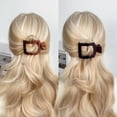 thumbnail image 5 of 3PCS Flat Hair Clips, Medium Square Flat Claw Clips for Women Girls, French Strong Hold Non-slip Hair Clips for Thick Thin Hair, Stylish Classic Hair Barrettes( Black&Tortoise), 5 of 7