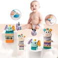 thumbnail image 2 of Baby Infant Rattle Socks Toys 0 12 Month Newborn Cartoon Animals Plush Socks Wrist Strap Rattles Baby Foot Finder Boy Girl Socks 2Pcs socks, 2 of 6