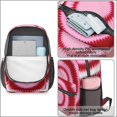 thumbnail image 4 of Red and White Tie Dye Pattern 17" Waterproof Oxford School Backpacks for Teens, S-Shape Padded Straps, for School, Travel, Hiking, Camping, 4 of 5