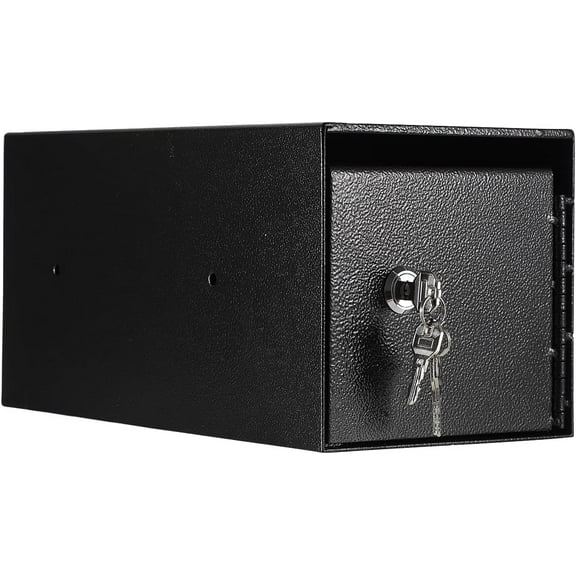 Thickened Steel Cash Drop Box, Mountable Money Safe Box with Lock and Pry-Resisitant Slot, Heavy Duty Rent Deposit Money Safes for Counter, Retail Store, Home, Office, Hotel