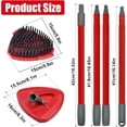 thumbnail image 3 of HSAPOW-Mop Handle for Ocedar, Scrub Brush and Spin Mop Base Compatible with O Cedar EasyWring 1 Tank Spin Mop,4-Section Spin Mop Handles and Base for EasyWring Spin Mops, 3 of 4