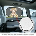 thumbnail image 4 of Jeiento Highland Cow Baby Windows Shades for Car 2 Pack Car Window Sun Shades for Kids Sunflower Sun Visor for Car Side Window Sun Glare and UV Rays Protection for Your Child, 4 of 7