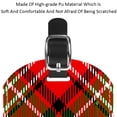thumbnail image 4 of Square 2Pack PU Leather Red Plaid Pattern Cruise Luggage Tag with Privacy Cover and Name ID Tag for Travel Handbags Backpacks Luggage Tags, 4 of 6