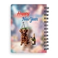 thumbnail image 2 of Happy New Year Boykin Spaniel Chills on Year-End Party Spiral Bound Journal Dog Lover 5x7in Spiral Notebook - 12023, 2 of 5