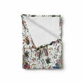 thumbnail image 2 of Colorful Soft Flannel Fleece Throw Blanket, Flower Themed Pattern with Floral Ornament Natural Artwork Print, Cozy Plush for Indoor and Outdoor Use, 60" x 80", Multicolor, by Ambesonne, 2 of 6
