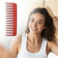 thumbnail image 6 of Unique Bargains Wide Tooth Hair Comb Hair Detangling Comb Wet and Dry Plastic Red, 6 of 6